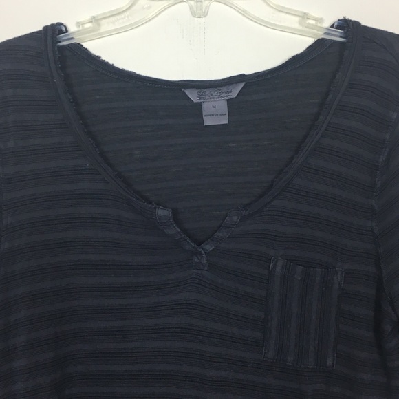 Lucky Brand Costa Mesa Black Pocket Tee- M - Picture 6 of 8